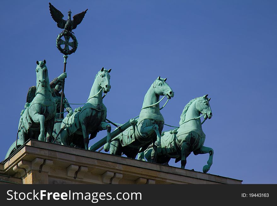The horse statue at the Brandenburg Gate