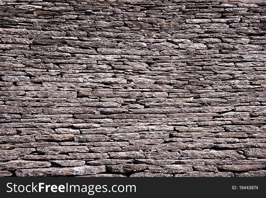 Stone composition texture roof row