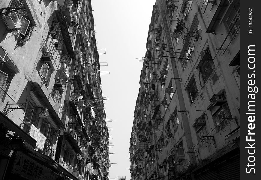 Old building in Kowloon City Hong Kong