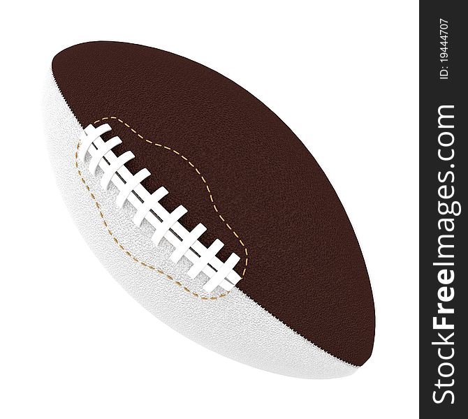 An american football isolated on a white background