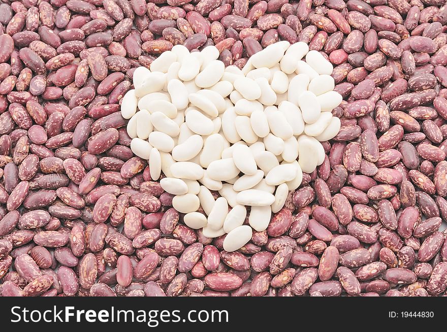 Texture of the beans. fruits beans. Heart of the beans.