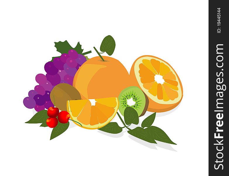 Vector Illustration Of Fruits