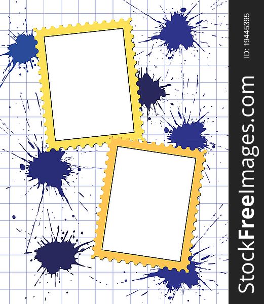Vector Postage Stamps Frame Pattern