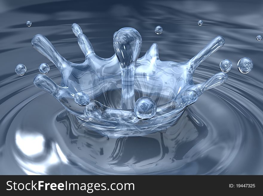 A close up view of water splashing frozen in time. A close up view of water splashing frozen in time.