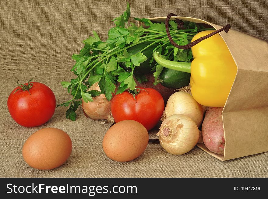 Vegetables In A Paper Package