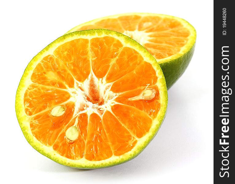 Green Sweet Orange on white backgeound