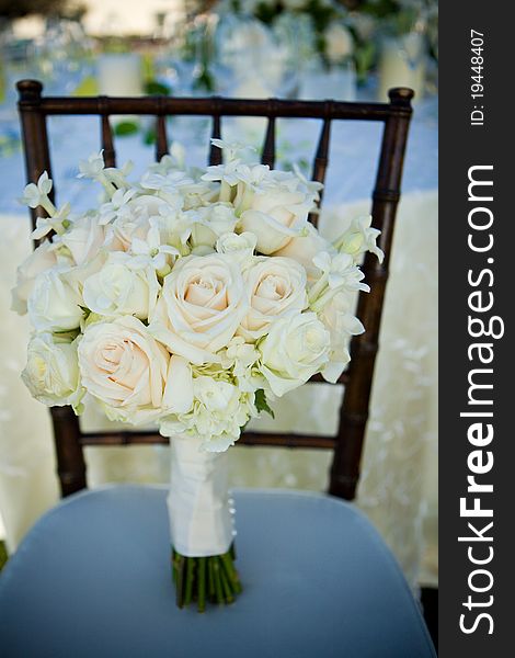 A beautiful bouquet of wedding flowers