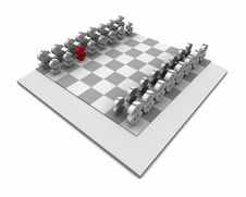 Chess Board With One Red Dollar Symbol Stock Photo Chess Board With One Red Dollar Symbol Stock Photo