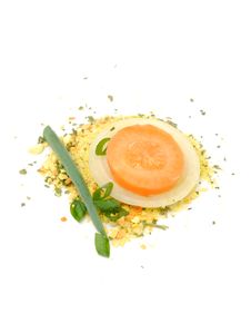 Soup Seasoning With Fresh Onion And Carrot Royalty Free Stock Photography Soup Seasoning With Fresh Onion And Carrot Royalty Free Stock Photography