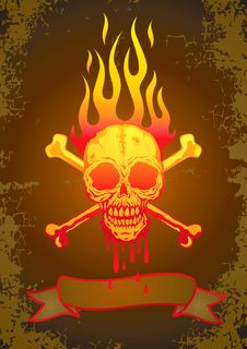 Illustration Of The Skull In Flames Royalty Free Stock Images Illustration Of The Skull In Flames Royalty Free Stock Images