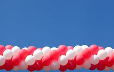 Sheaf Of Balloons Against The Sky Royalty Free Stock Photos