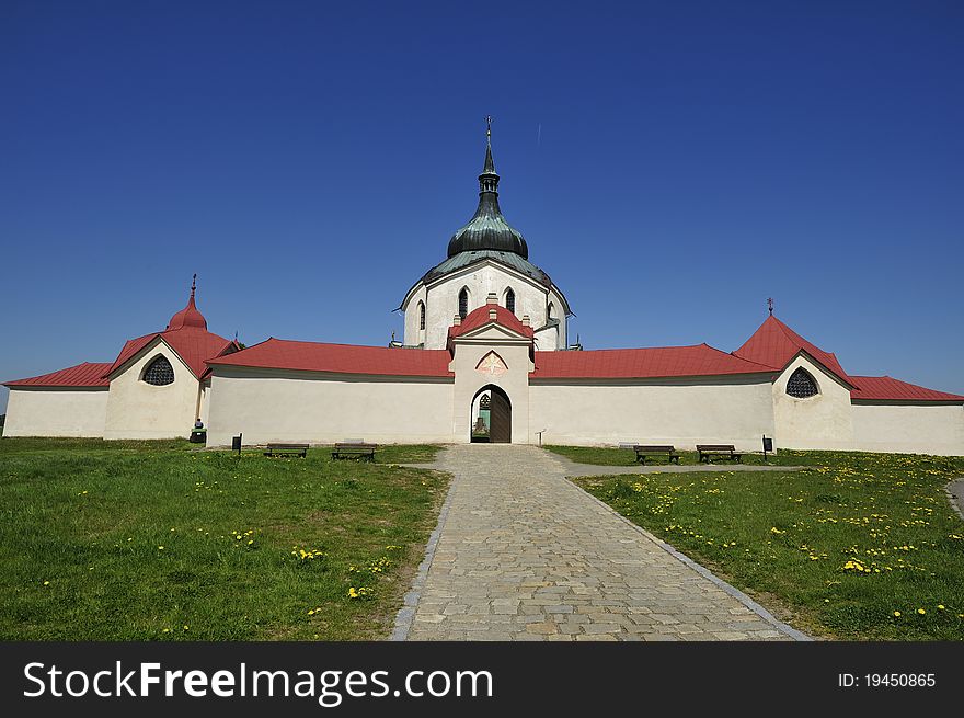 Church of St. John of Nepomuk on Zelena Hora in Czech Republic.