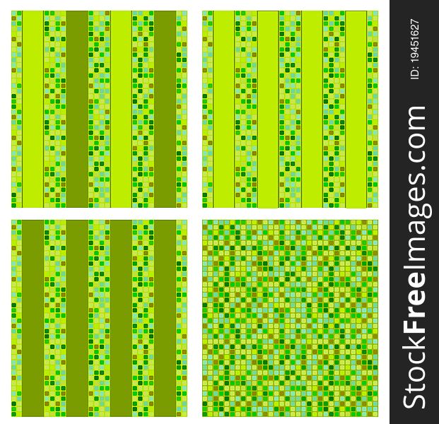 Green mosaic background. Vector illustration. Green mosaic background. Vector illustration