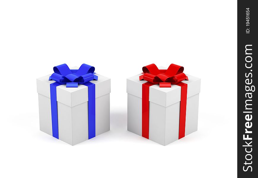 Gift box on a white background. Gift box on a white background.