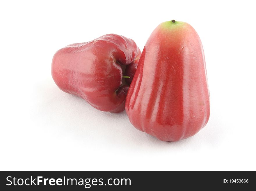 Isolated Thai rose apple in white background