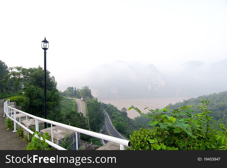 The beautiful scenery of the Three Gorges in China. The beautiful scenery of the Three Gorges in China