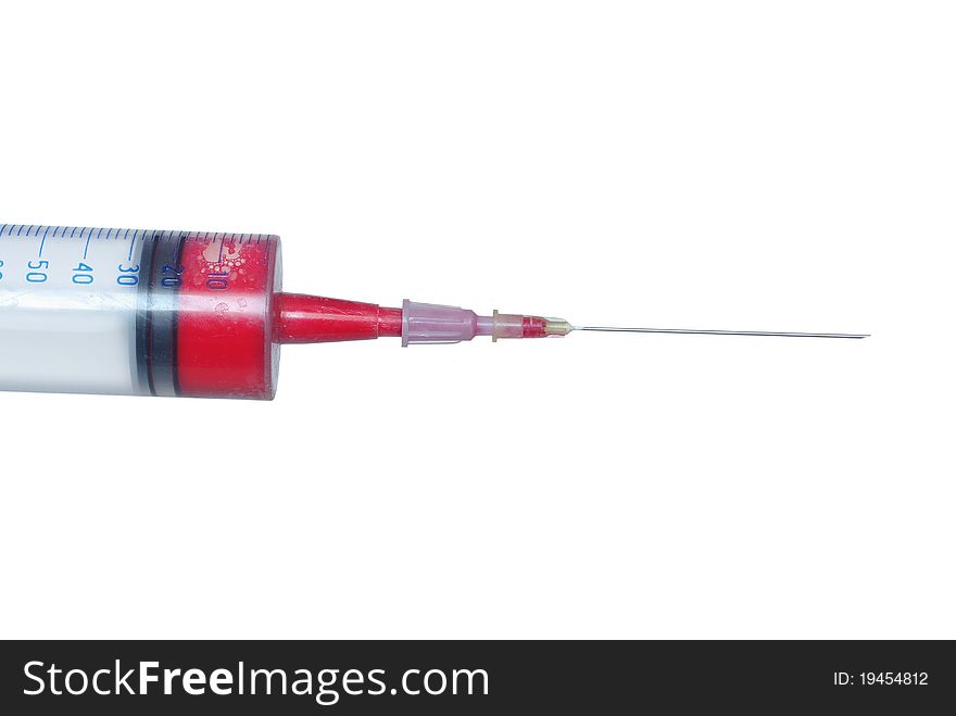 Syringe isolated on white background