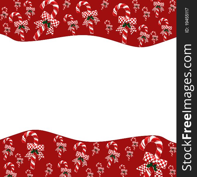 A candy cane border on a white background, candy cane border. A candy cane border on a white background, candy cane border