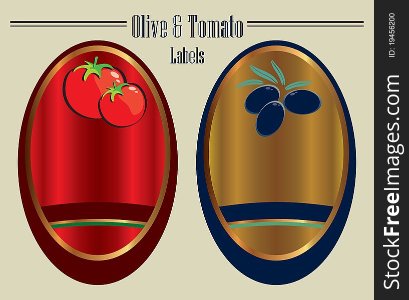 Olive And Tomato Labels