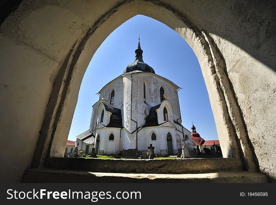 Church of St. John of Nepomuk on Zelena Hora in Czech Republic.