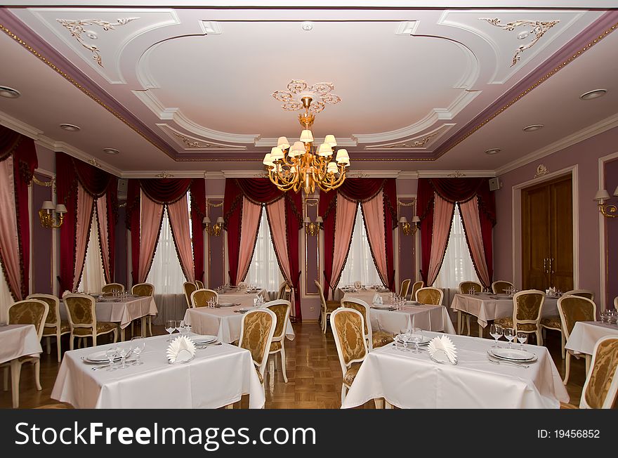 Classic style interior of restaurant. Classic style interior of restaurant