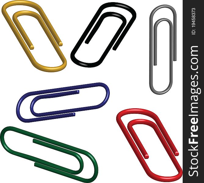 Clips staples metal color fixed. Clips staples metal color fixed