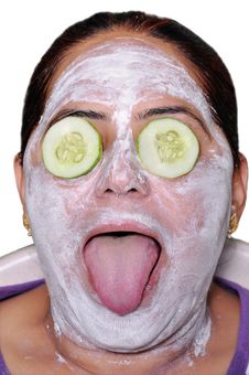 Cucumber Face Pack Stock Photography Cucumber Face Pack Stock Photography