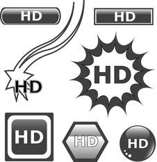 HD Glossy Web Button Set Stock Image
