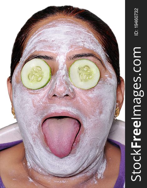 Cucumber face pack