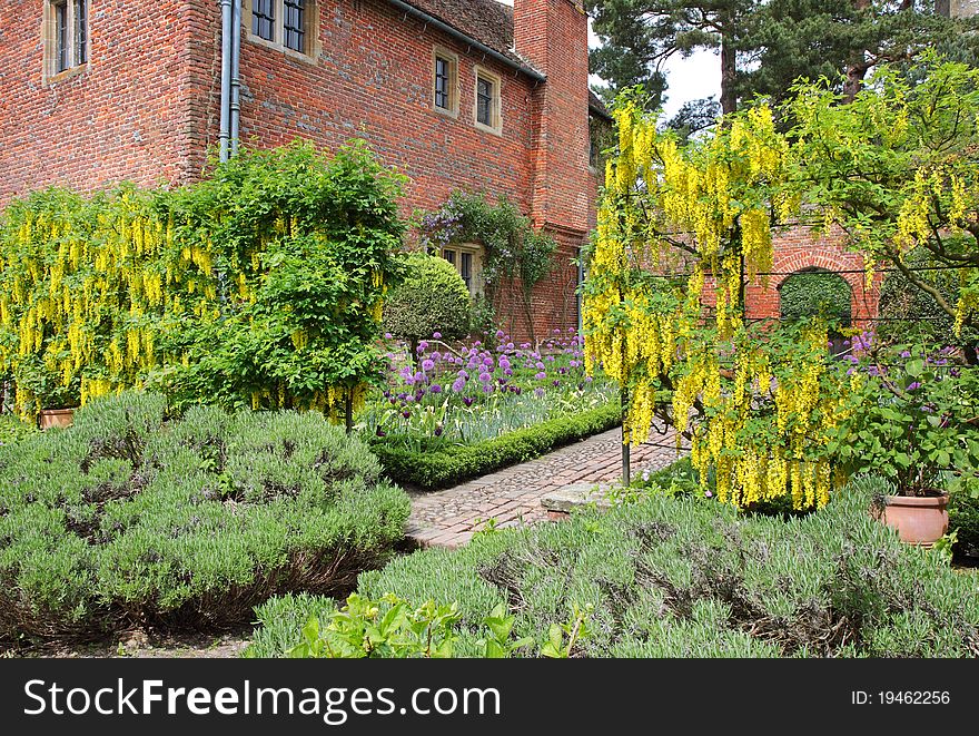 Path Through An English Walled Garden