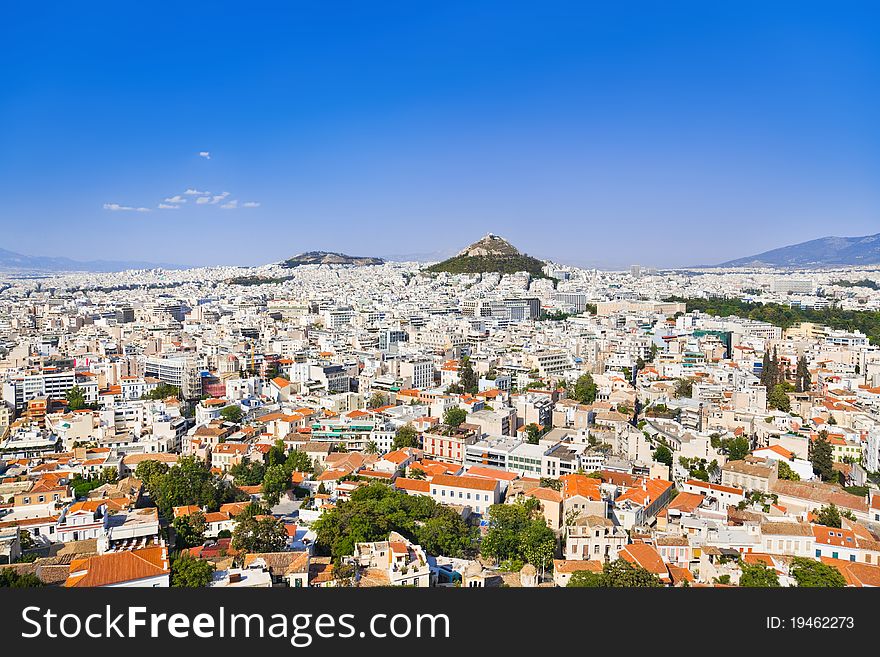 View Of Athens From Acropolis, Greece