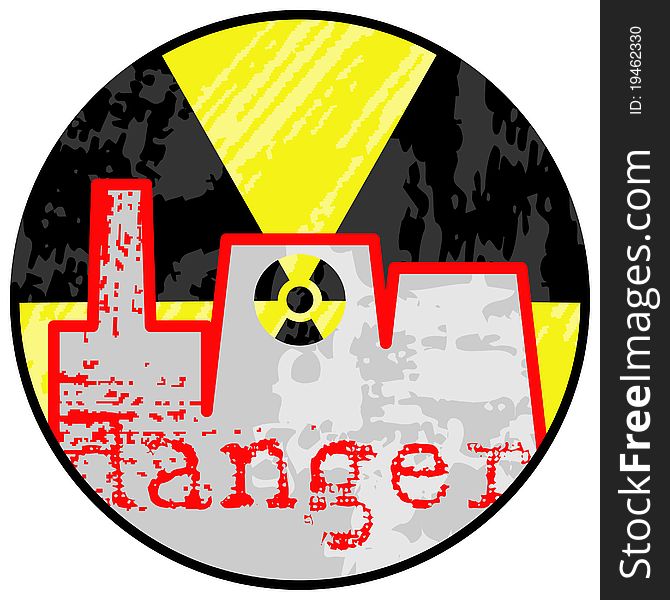 Abstract background with prevention of nuclear danger.