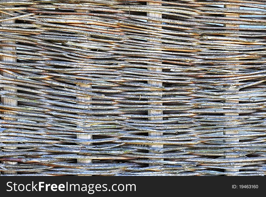 Laced wicker basket background format-filling