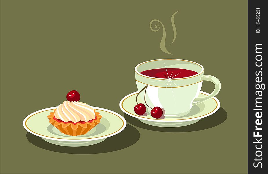 Tea and  cake.