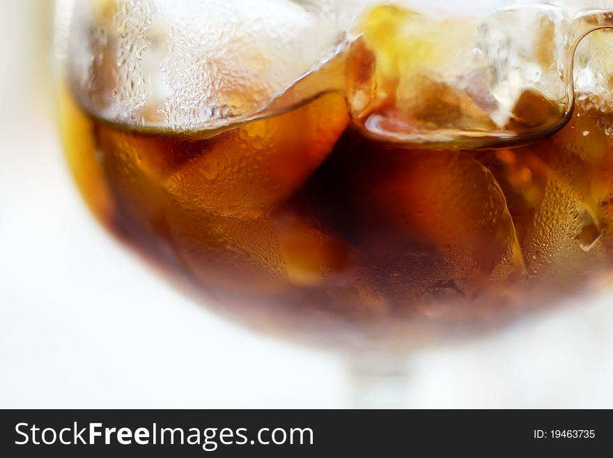 Abstract image of a cold drink with ice. Abstract image of a cold drink with ice