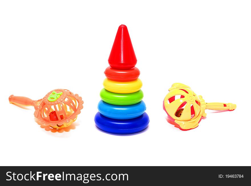 Photo of the Toys on white background