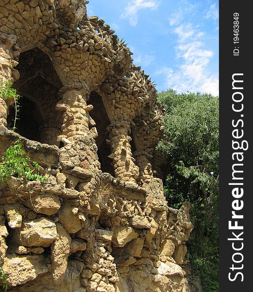 Park Guell architect Gaudi in Barcelona, Spain