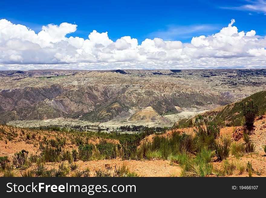 Mountains in La Paz region, Bolivia. Mountains in La Paz region, Bolivia