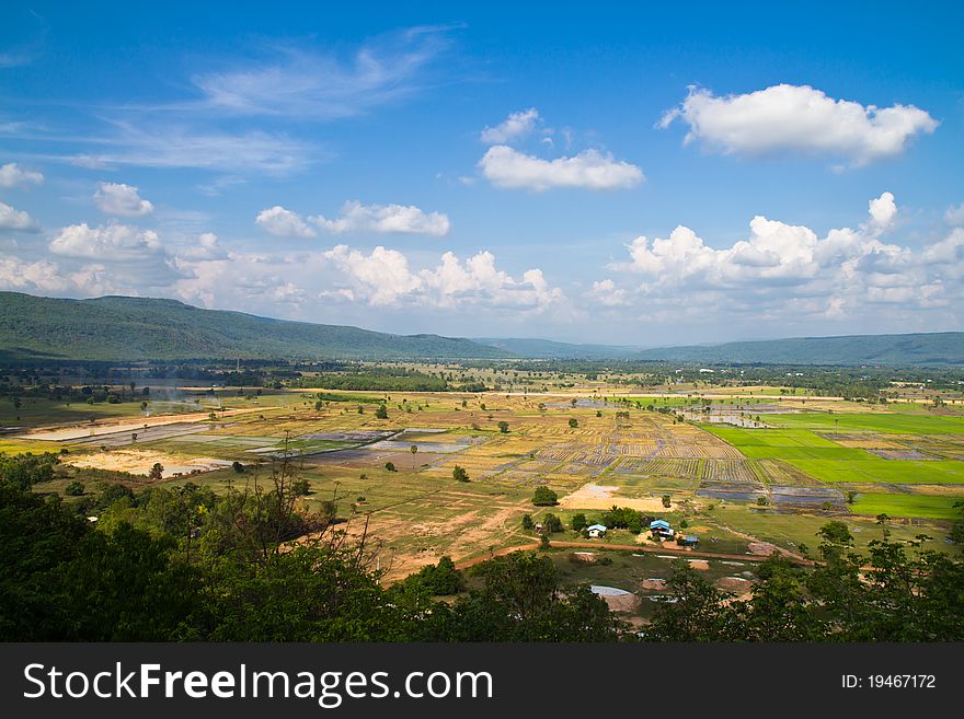 Top view landscape of farmland in Thailand. Top view landscape of farmland in Thailand