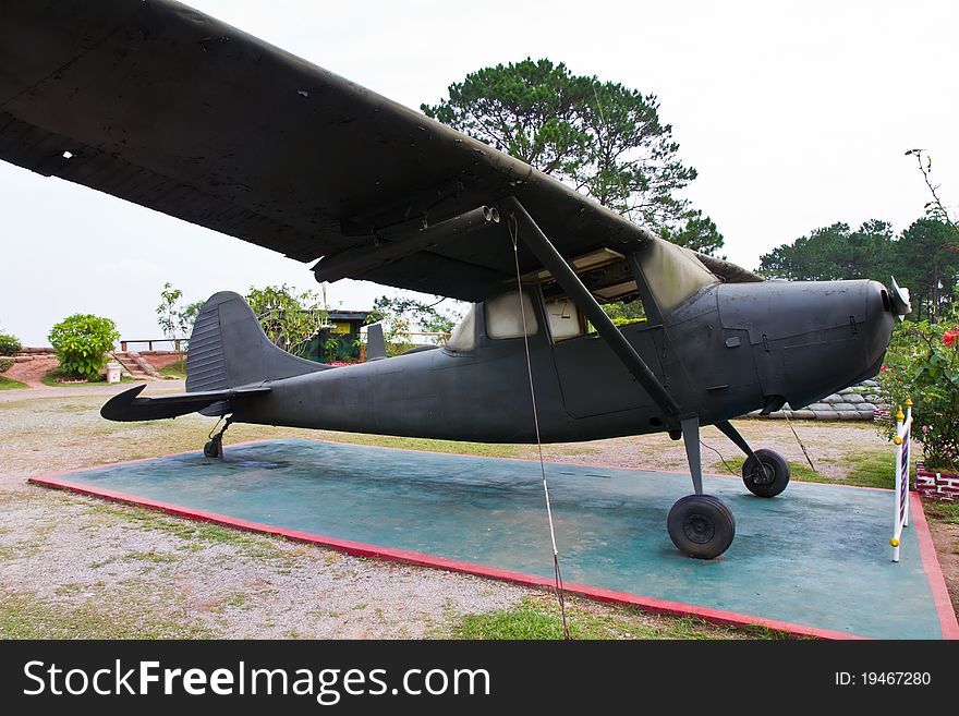 Outdated military airplane in Thailand. Outdated military airplane in Thailand