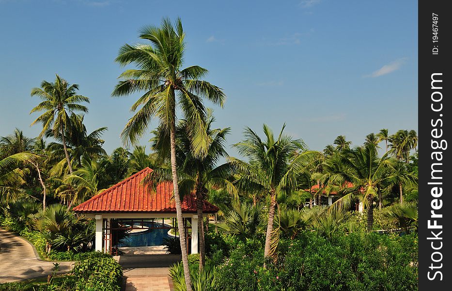 The tropical island paradise resort of Sanya in Hainan Province in the South China Sea.