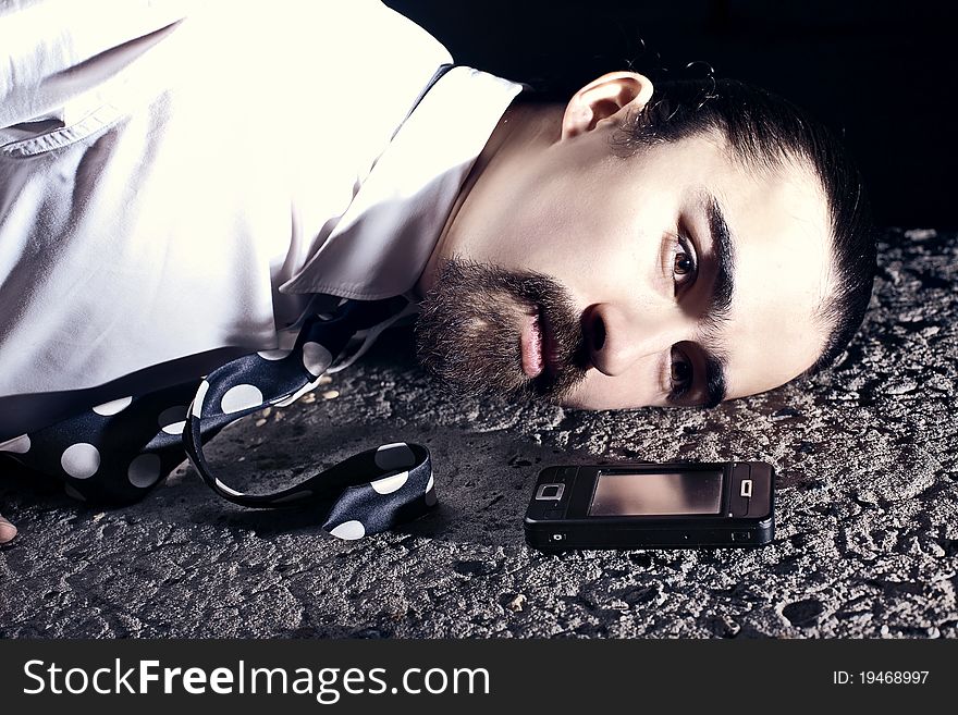 Businessman waiting for a phone call