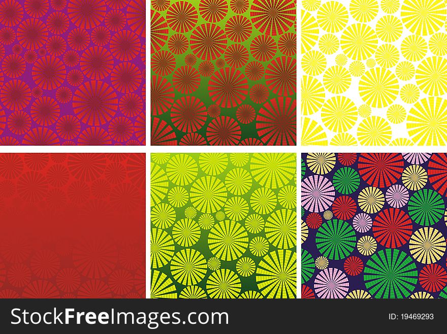 Set of colored summer blur pattern