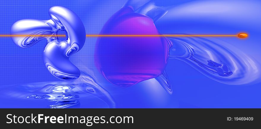 3D techno image of abstract metalic like motion. 3D techno image of abstract metalic like motion