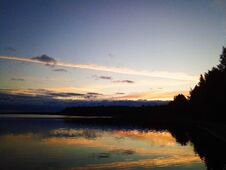Rekyva Lake During Cloudy Sunset Stock Photo Rekyva Lake During Cloudy Sunset Stock Photo