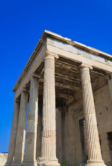 Erechtheum Temple In Acropolis At Athens, Greece Royalty Free Stock Images