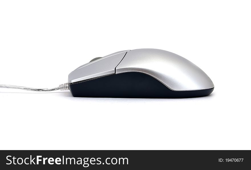 Computer mouse on white background