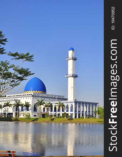 Reflection of mosque over the water. Reflection of mosque over the water