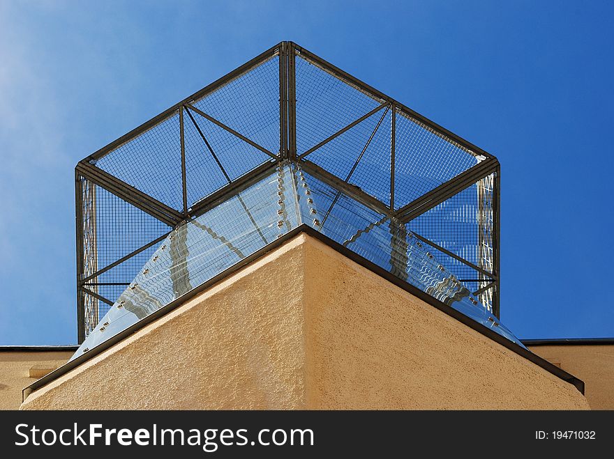 A mosque minaret seen from below.