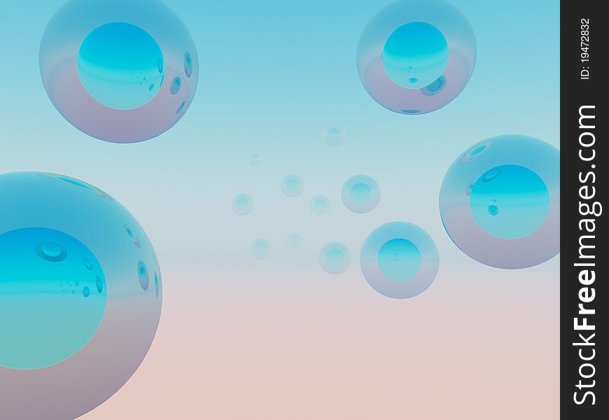 Blue Crystal Sphere Background